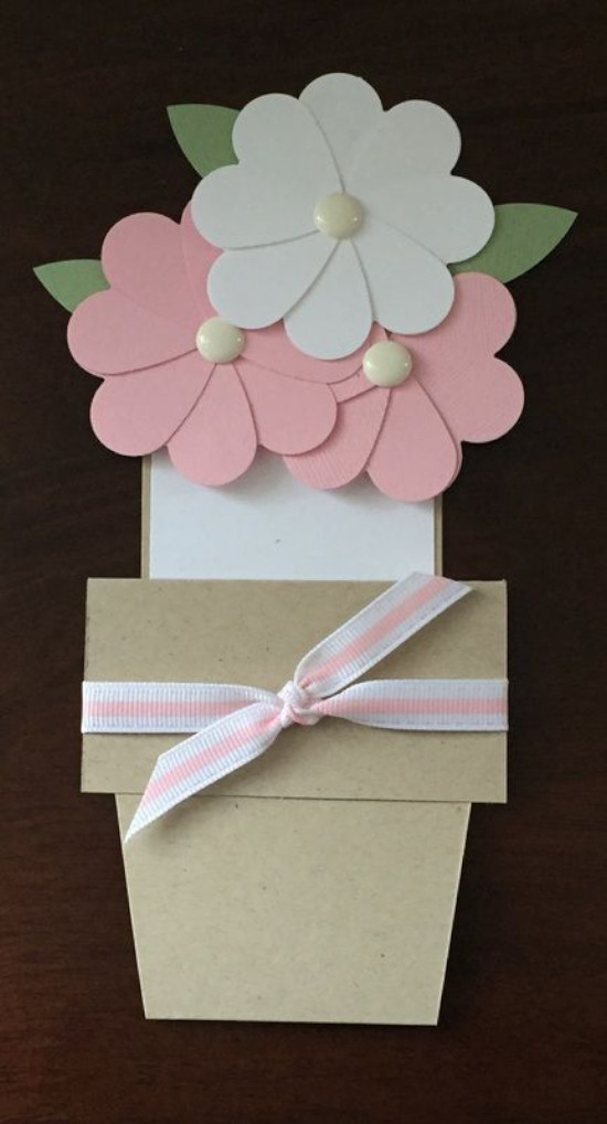 cartão com flores para mãe