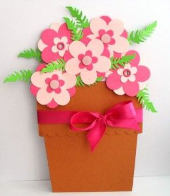 cartão com flores para mãe