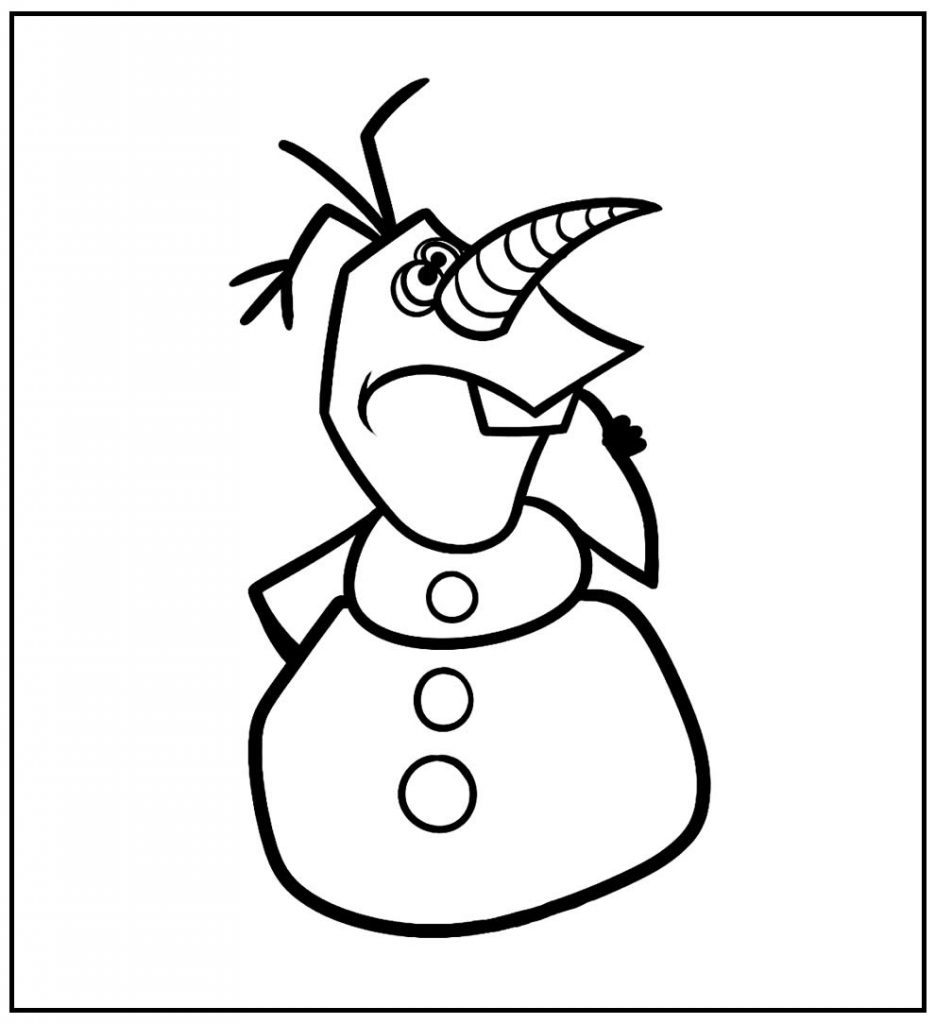 Página para pintar do Olaf