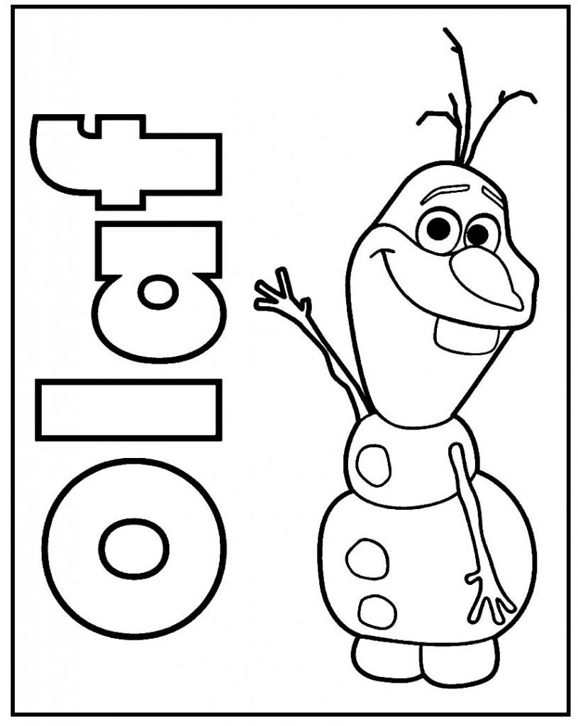 Página para colorir do Olaf