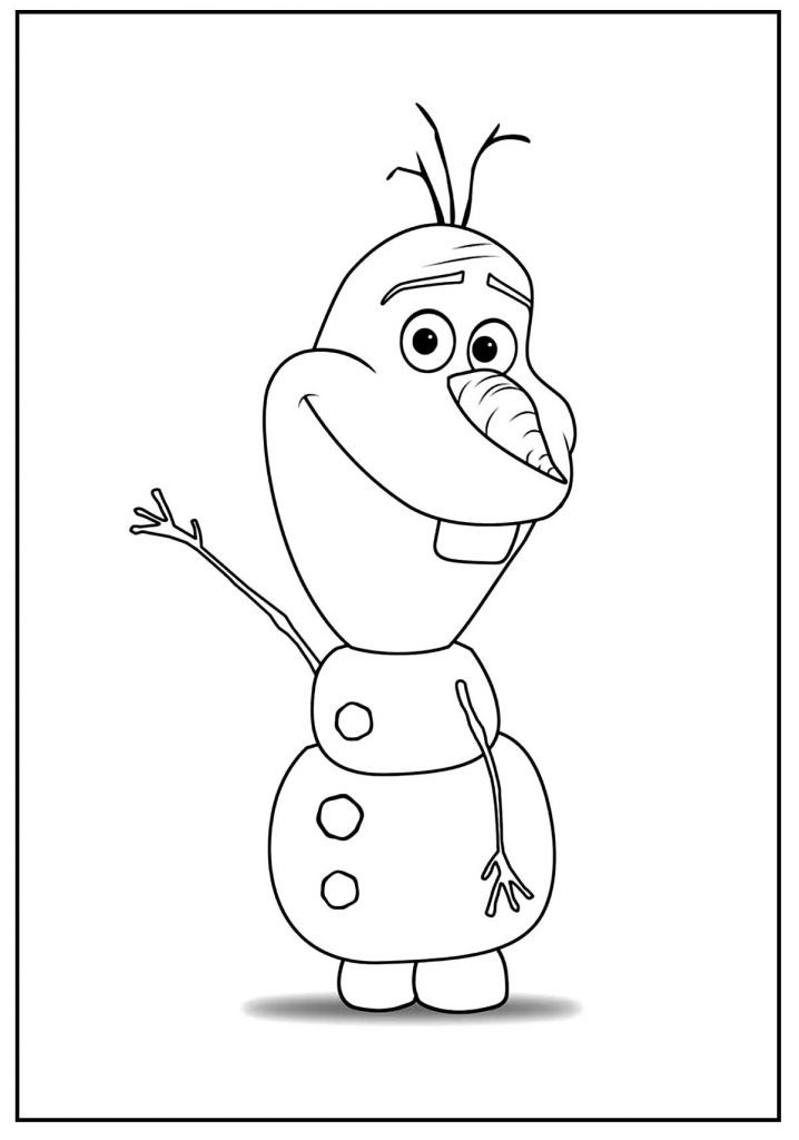 Desenho do Olaf para colorir