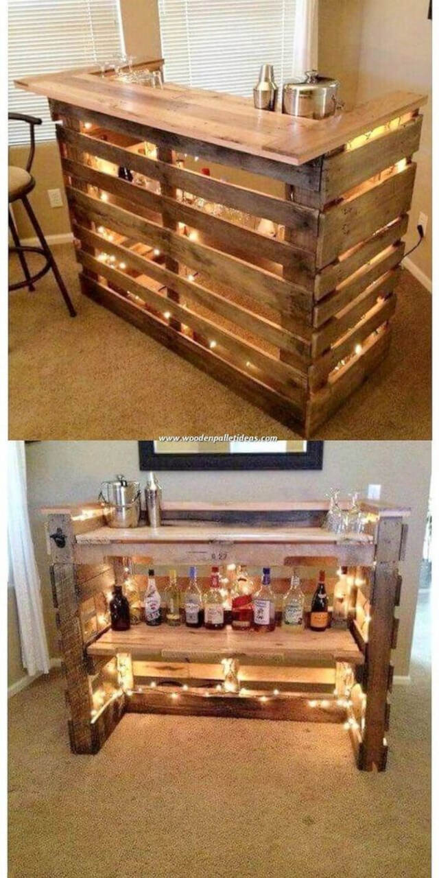 Como fazer bar em pallets Como fazer em casa Passo a passo e dicas