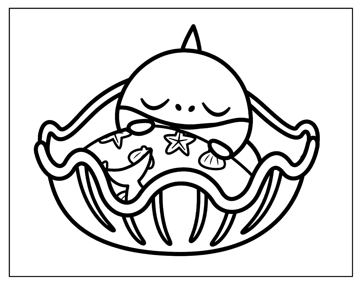 Desenho para colorir Baby Shark