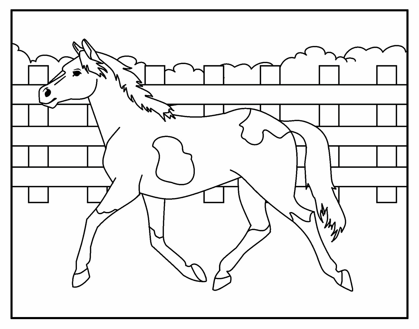 Página para colorir de Cavalo