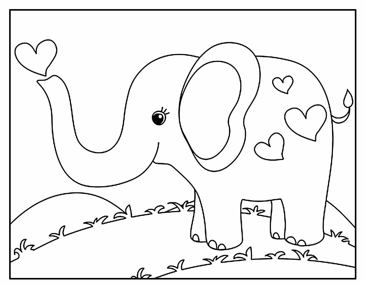 Página para colorir Elefante