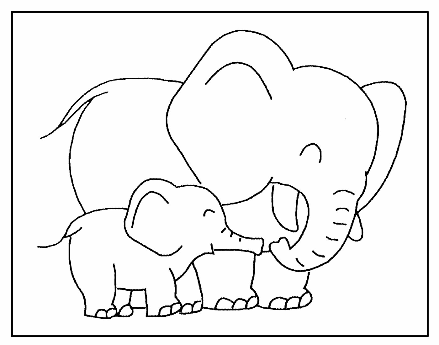 Página para colorir Elefante