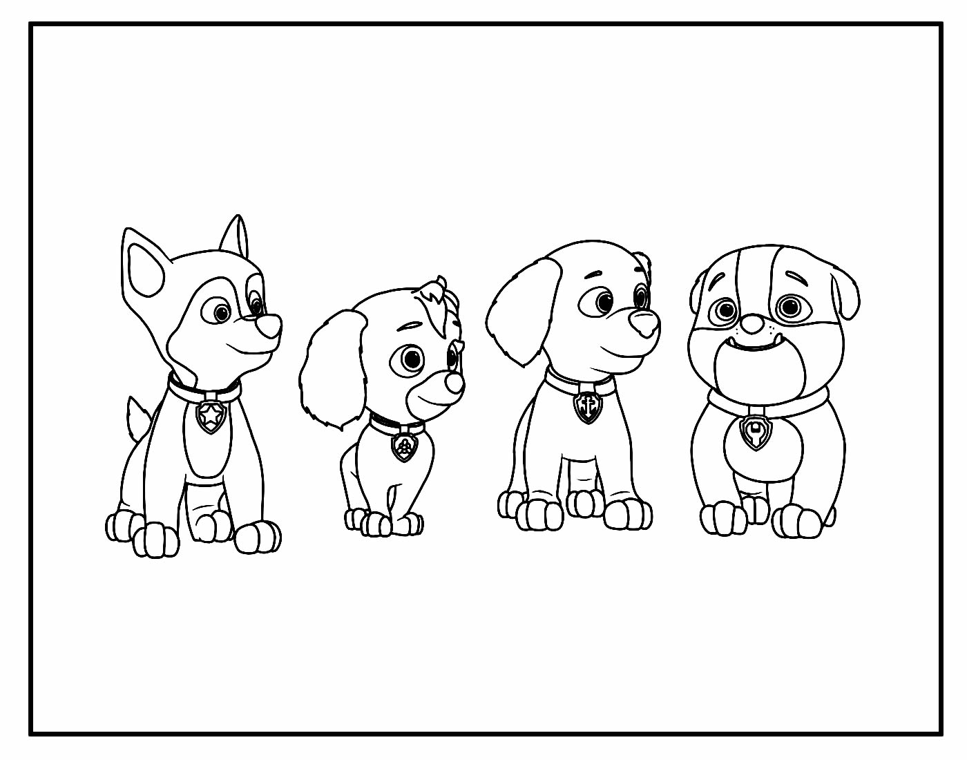 Desenho dos cachorros da Patrulha Canina