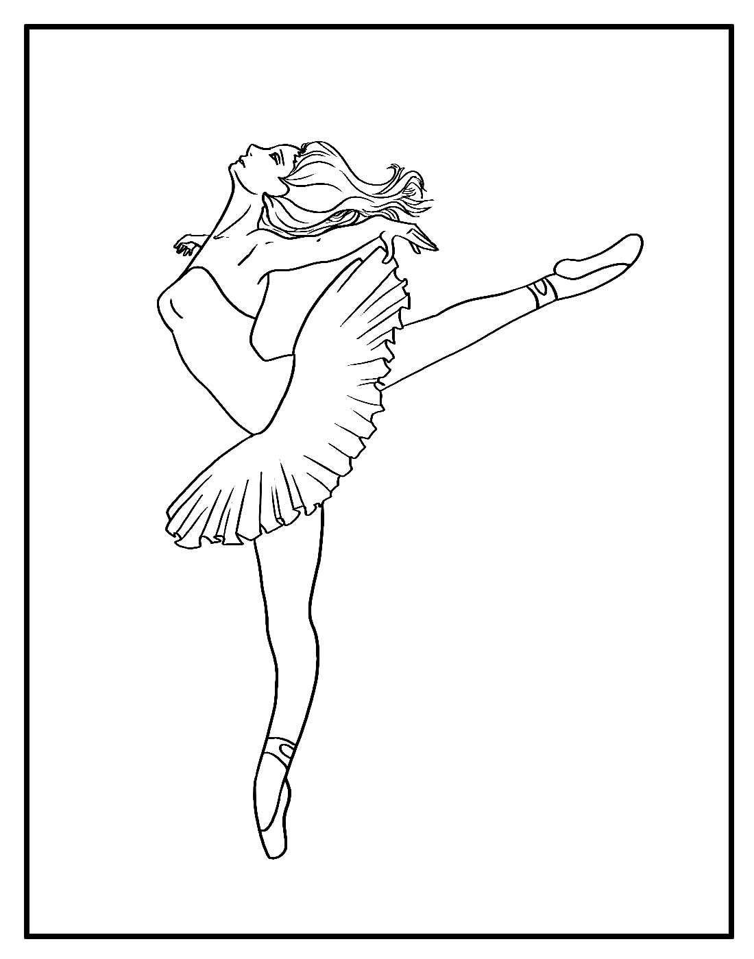 Desenho para pintar de Bailarina