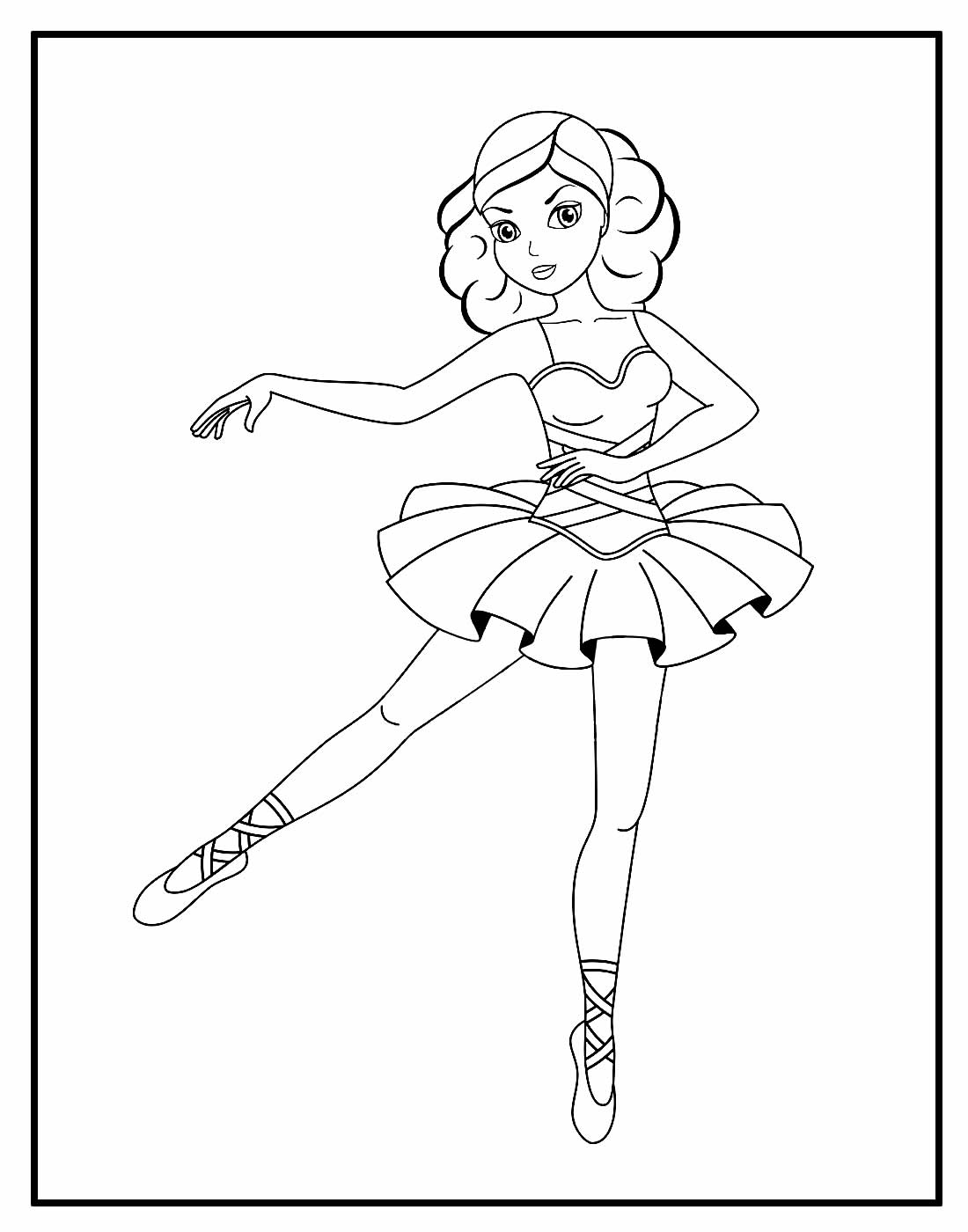 Desenho para colorir de Bailarina
