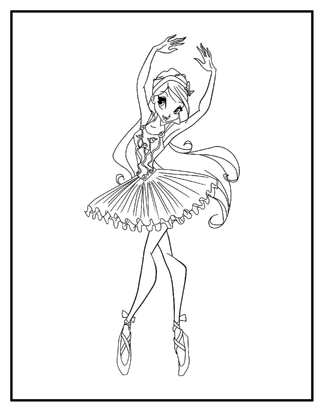 Desenho para colorir de Bailarina