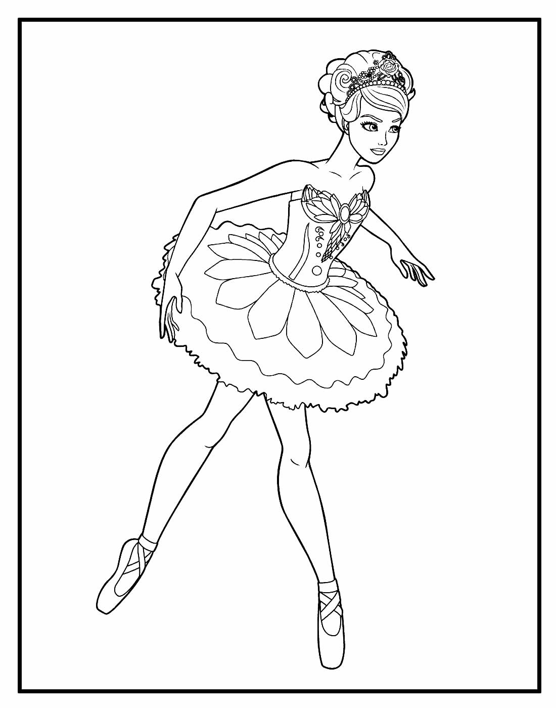 Desenho para colorir de Bailarina