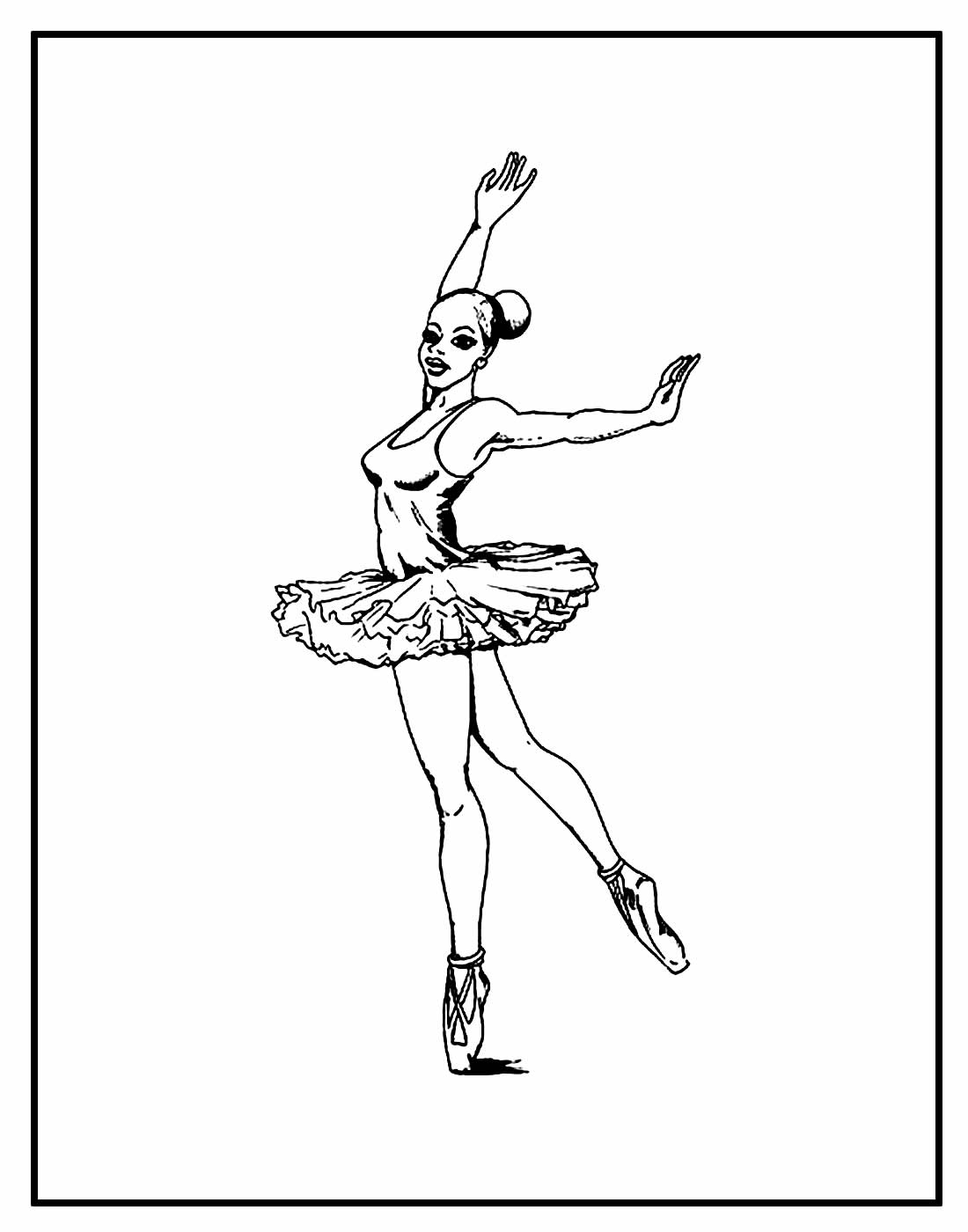 Página para colorir de Bailarina