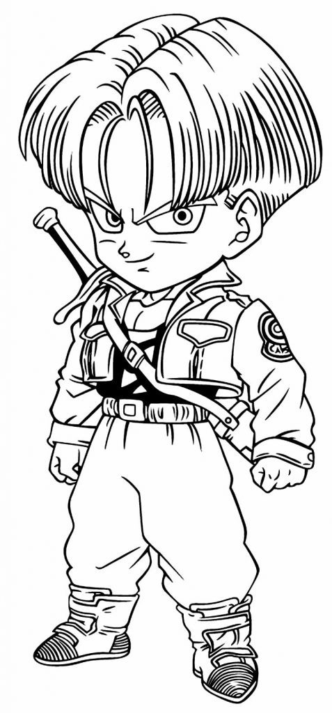 Desenho de Trunks para colorir - Dragon Ball Z
