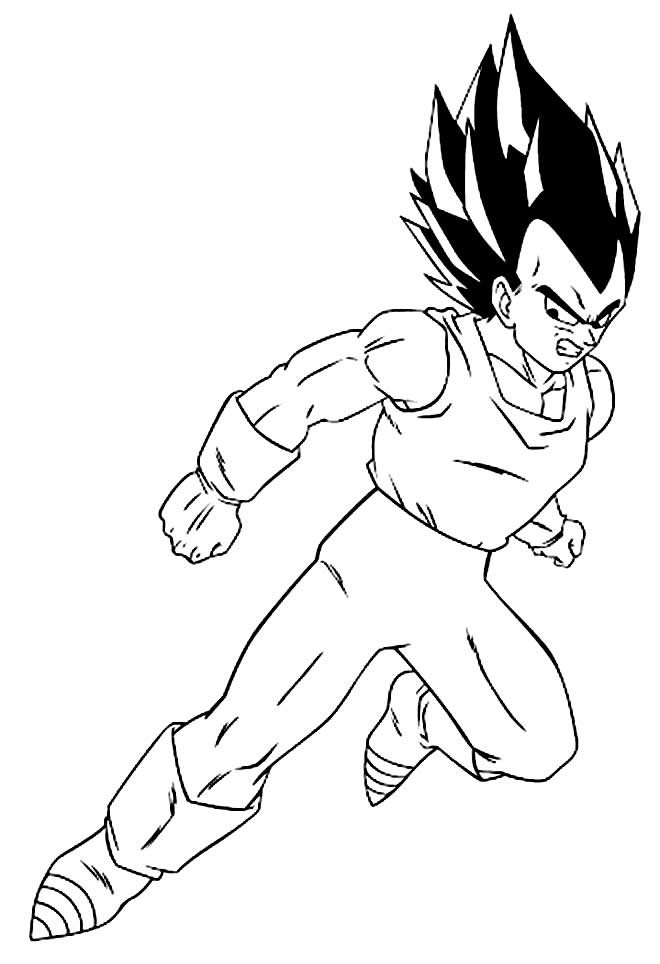 Desenho de Vegeta para colorir - Dragon Ball Z