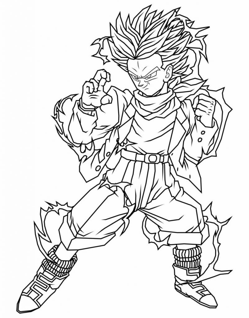 Desenho de Dragon Ball Z para colorir