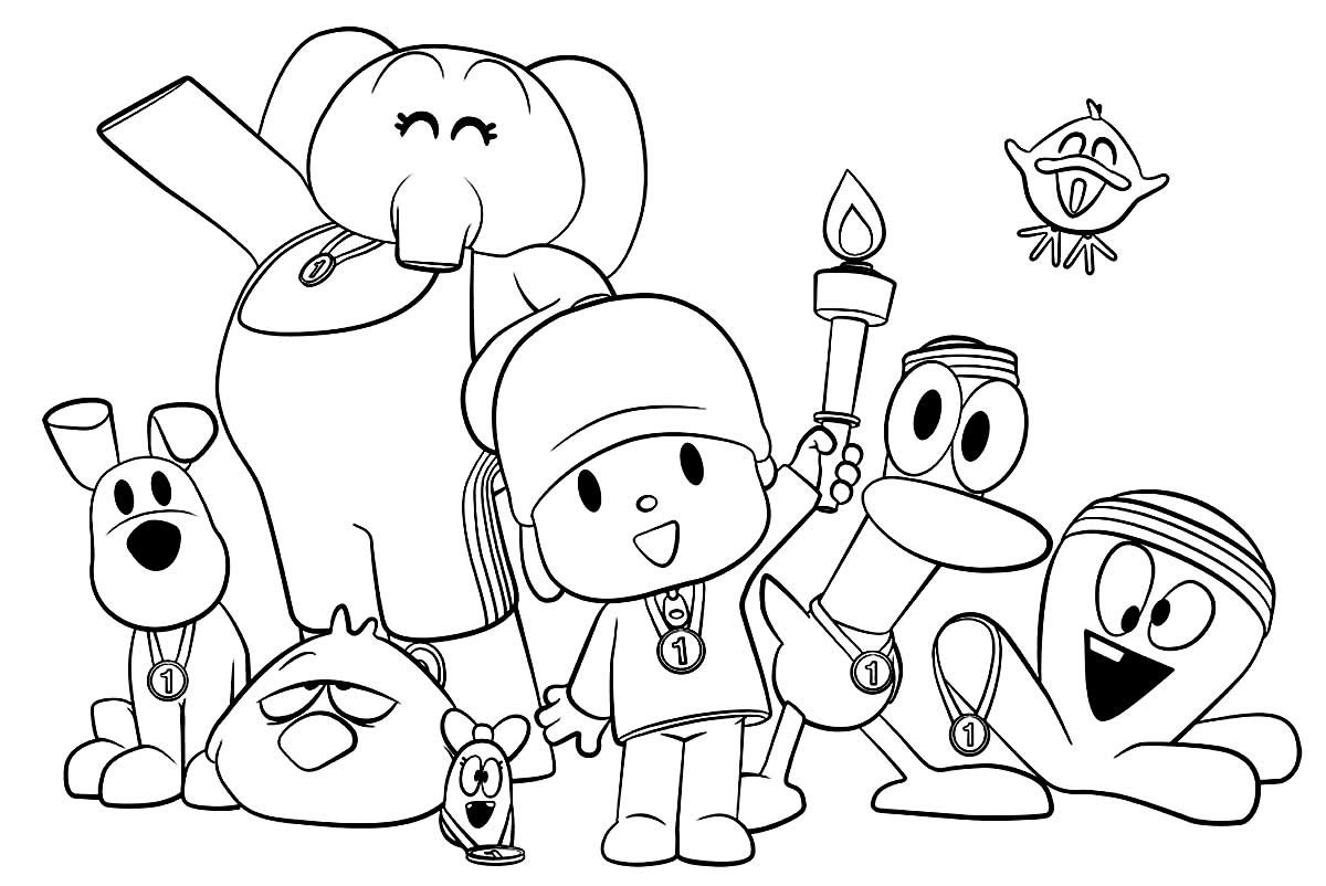 Desenhos Para Pintar e Colorir Pocoyo - Imprimir Desenho 007