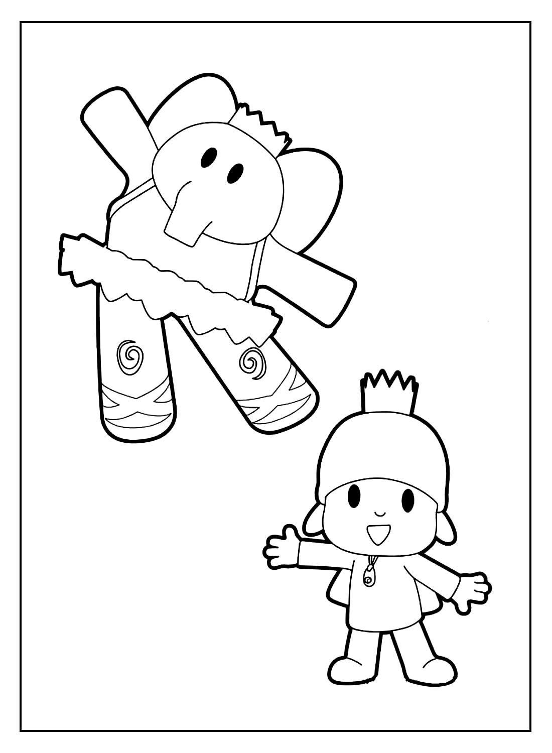 Desenhos de Pocoyo para colorir