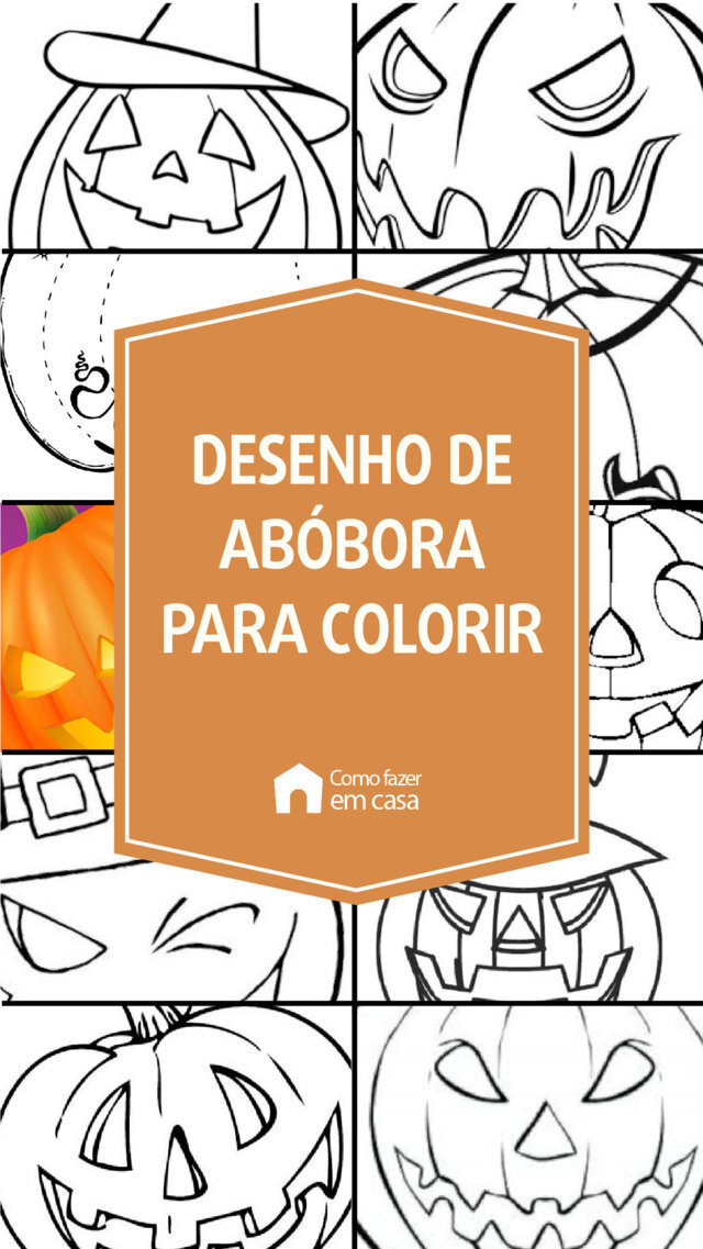 30+ Desenho de abóbora para colorir - Como fazer em casa