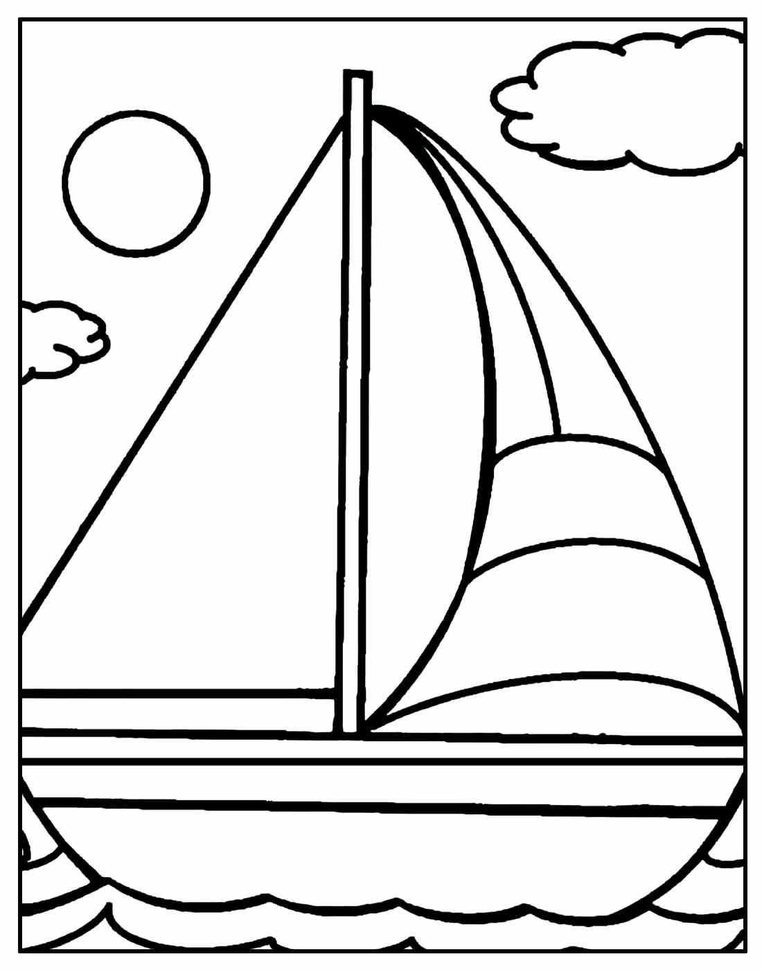 Desenho para colorir de Barco