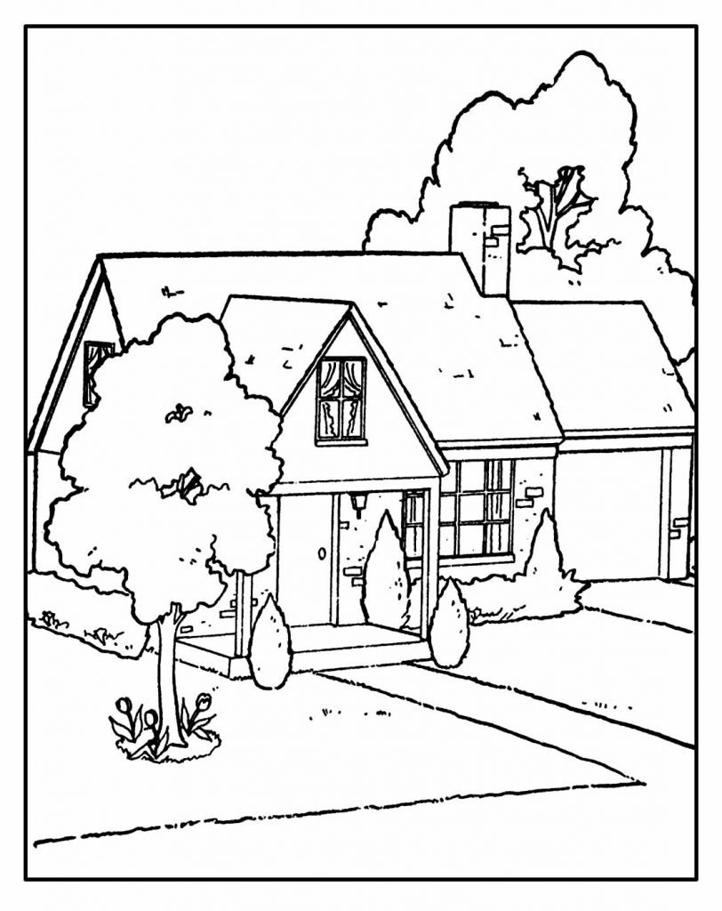50+ Desenhos de Casa para colorir - Como fazer em casa