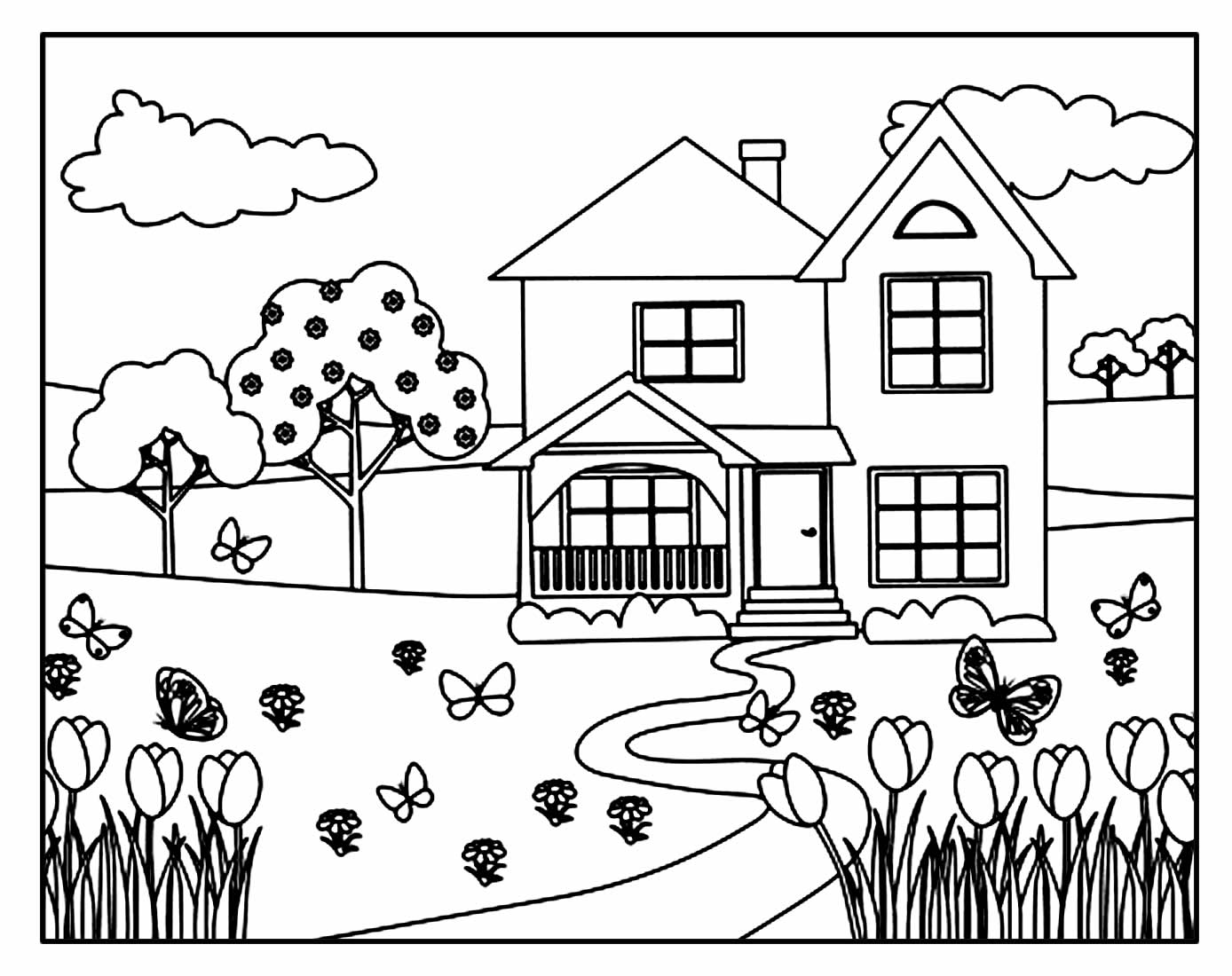 Desenho de Casa para colorir