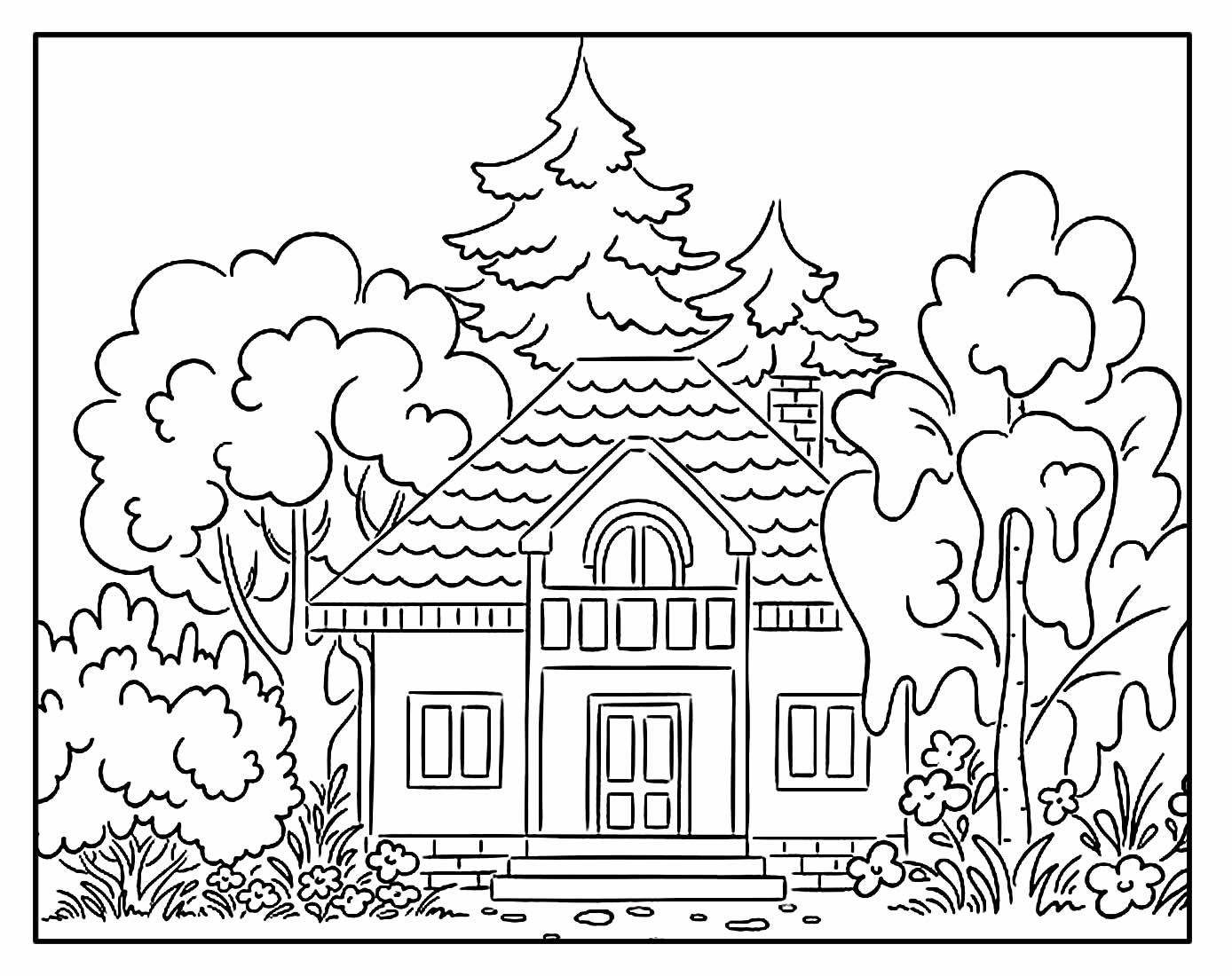 Página para colorir de Casa