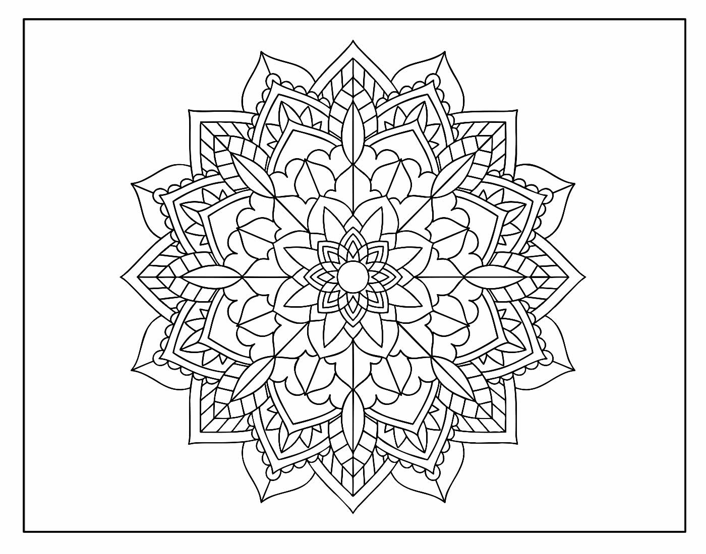 Desenho para colorir de Mandala