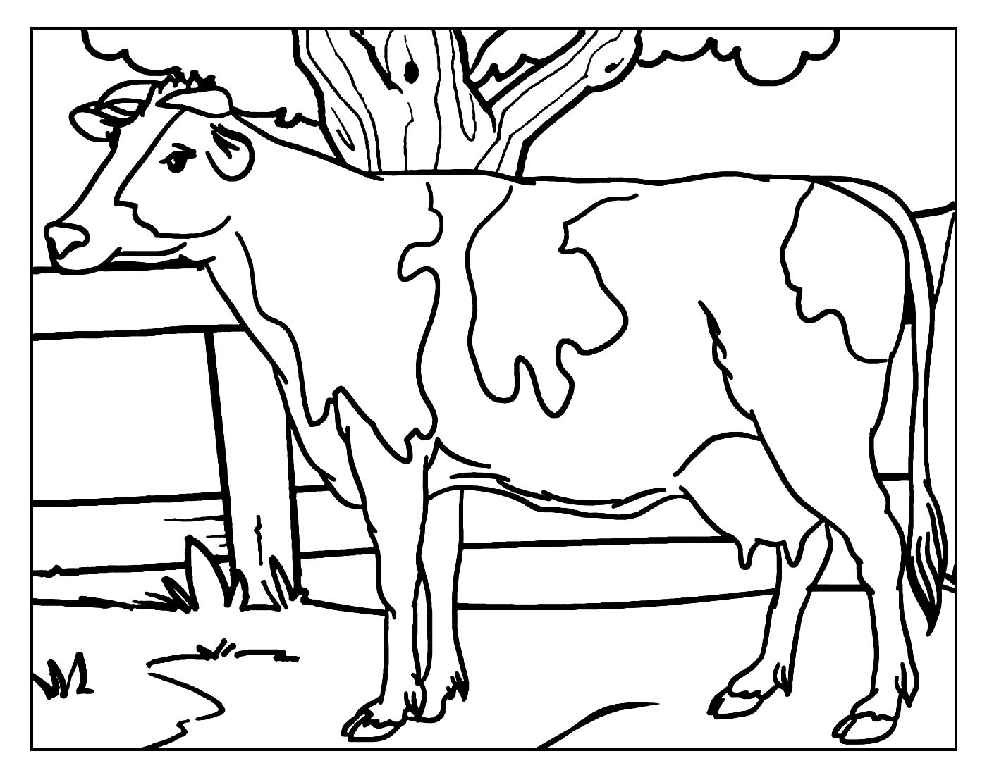 Desenhos de Vaca para pintar
