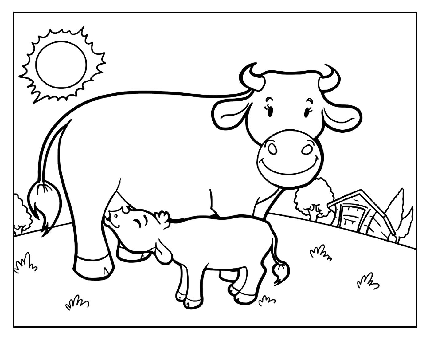 Desenho de Vaca cabeçuda para Colorir - Colorir.com