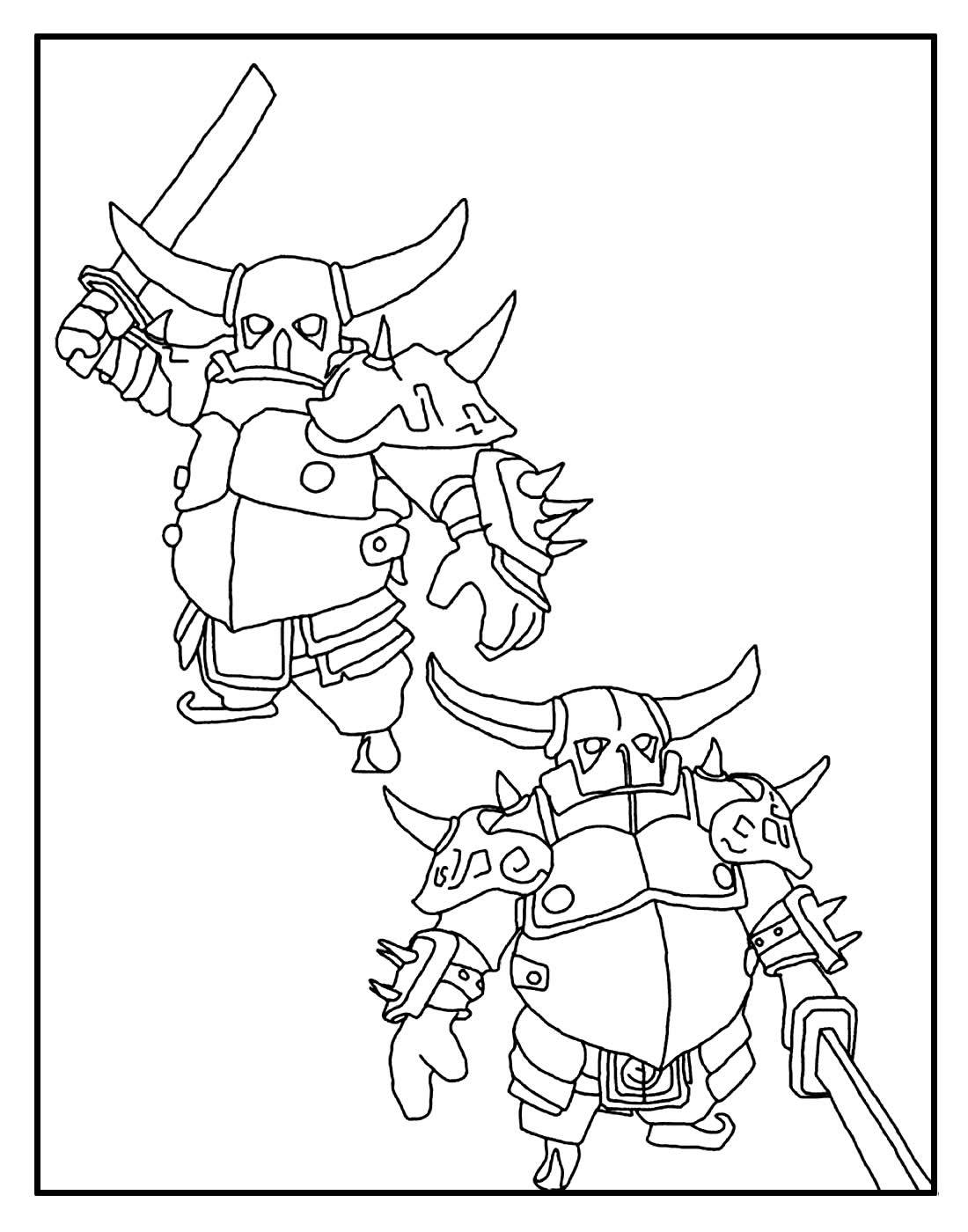 Desenho para colorir de Clash of Clans