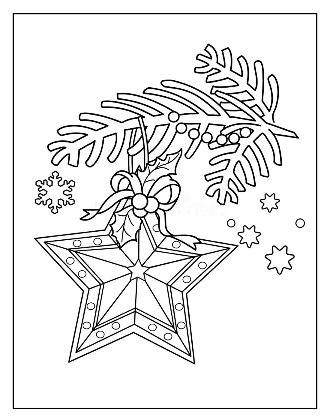Desenho para colorir Estrela de Natal