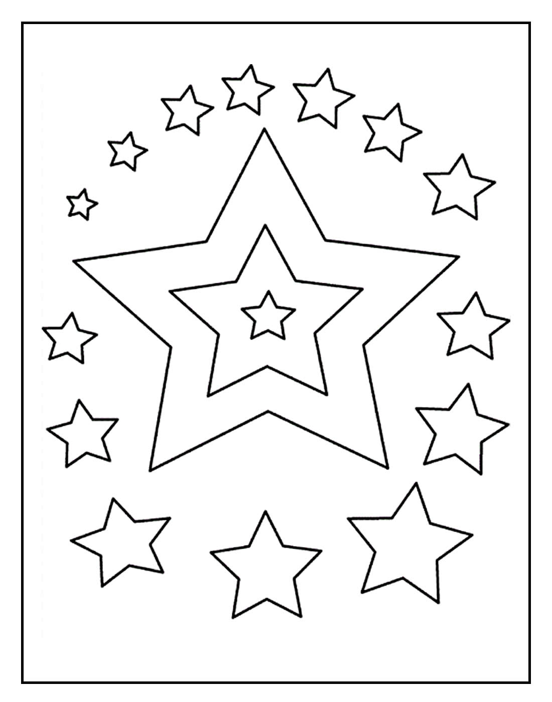 Desenho para colorir de Estrelas