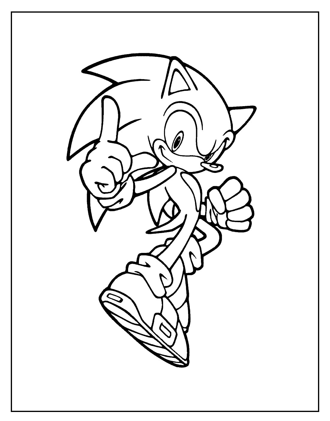 Desenho para pintar de Sonic