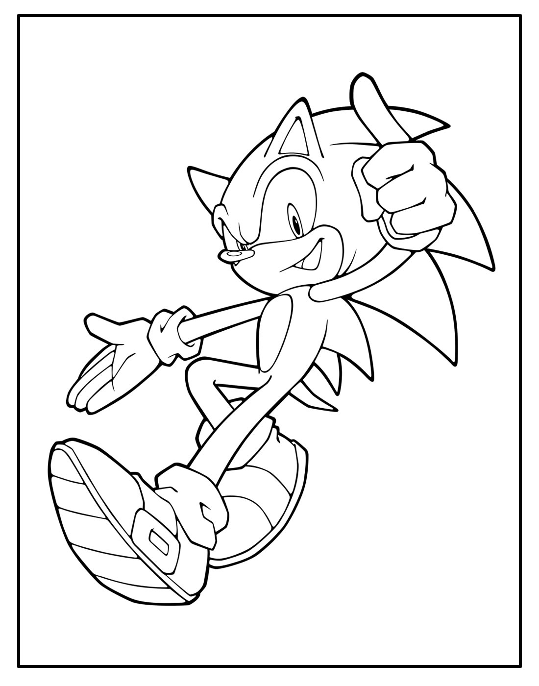 Página para colorir Sonic