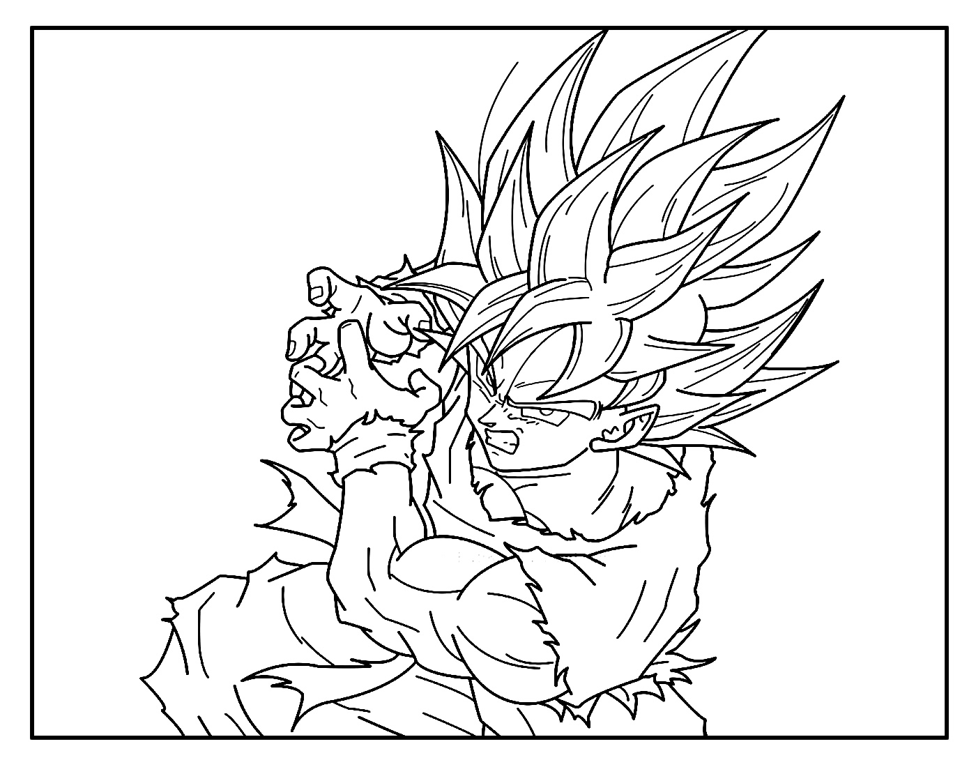 Desenho para colorir Goku