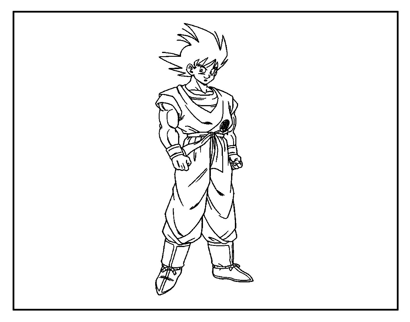 Desenho para colorir Goku
