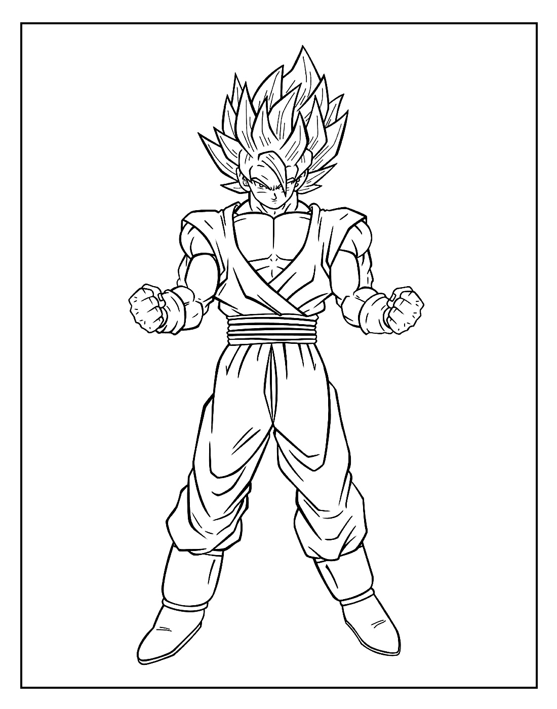 Desenhos de Goku para pintar e colorir
