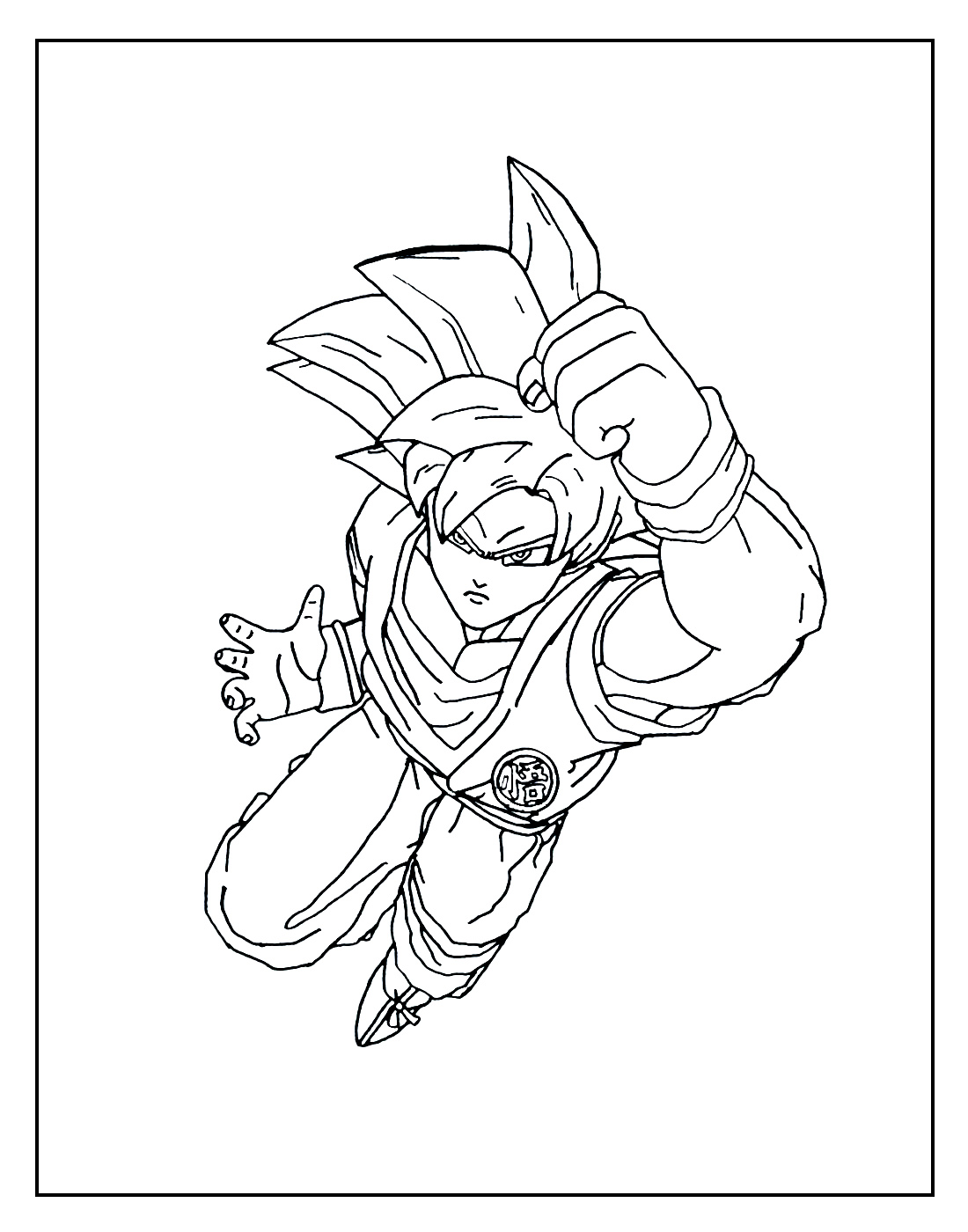 Desenhos de Goku para pintar