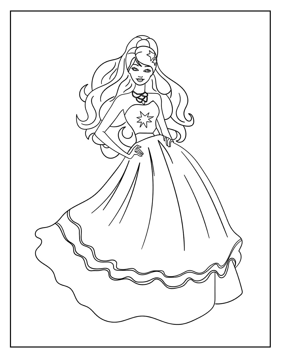 Desenhos da Barbie para colorir - Bora Colorir