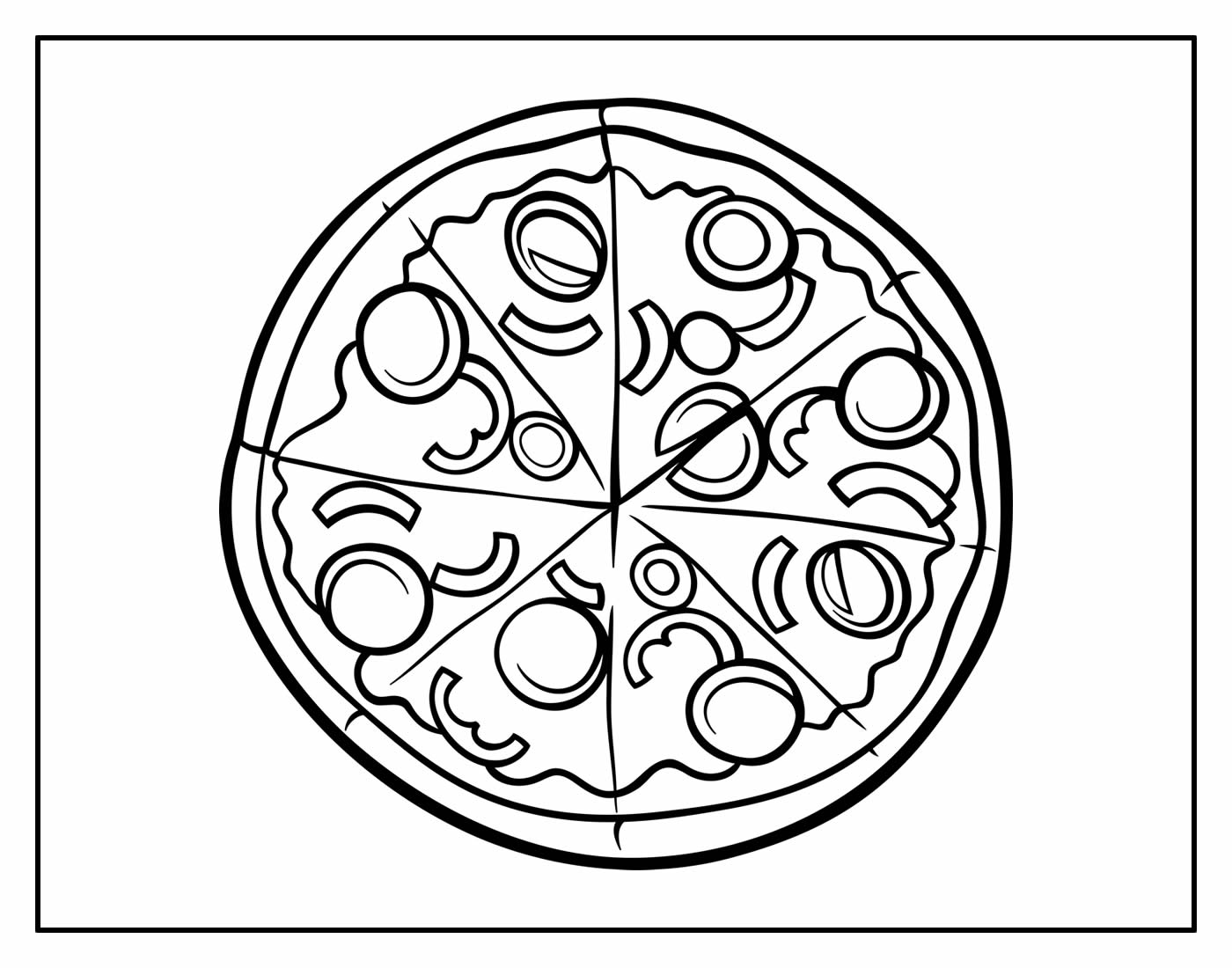 Página para colorir de Pizza