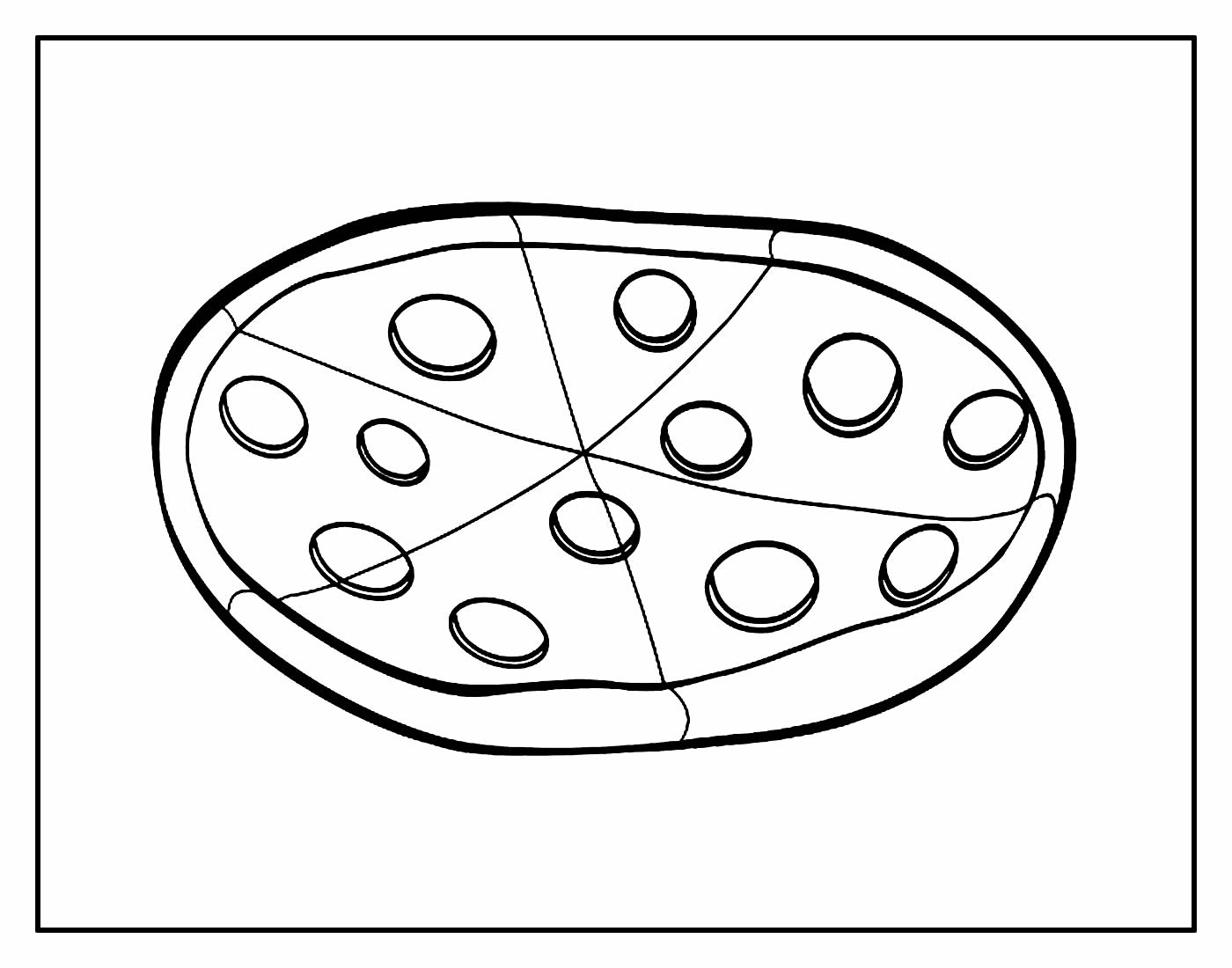 Desenho de Pizza para colorir