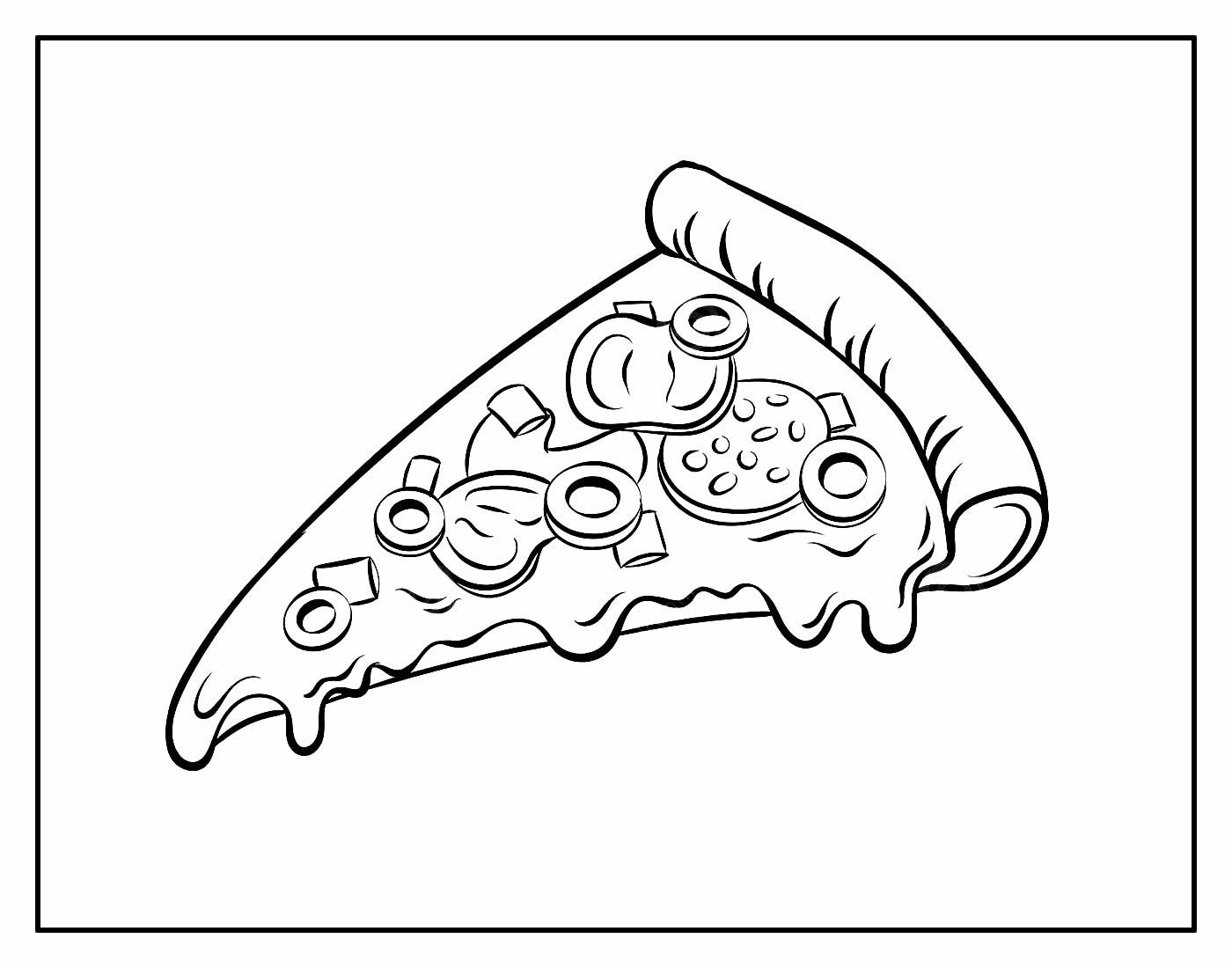 Desenho Pizza Colorir