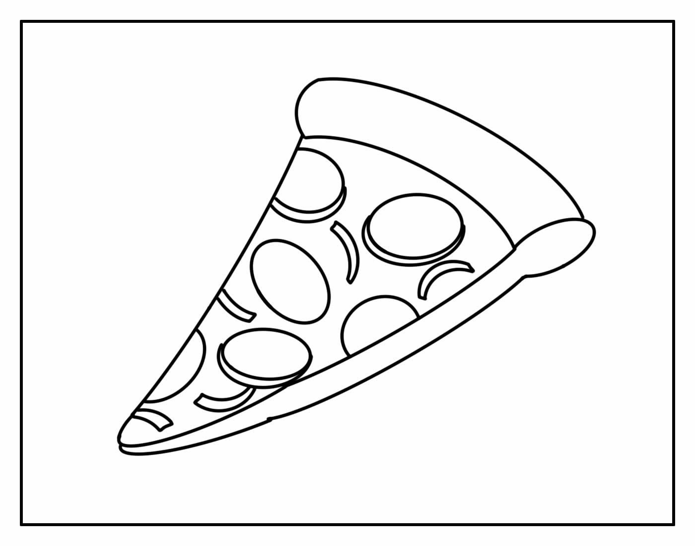 Página para colorir de Pizza