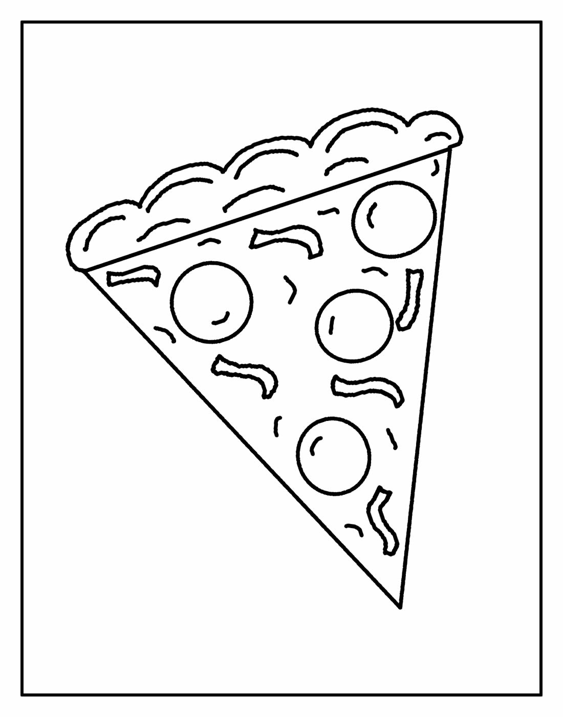 Página para colorir Pizza