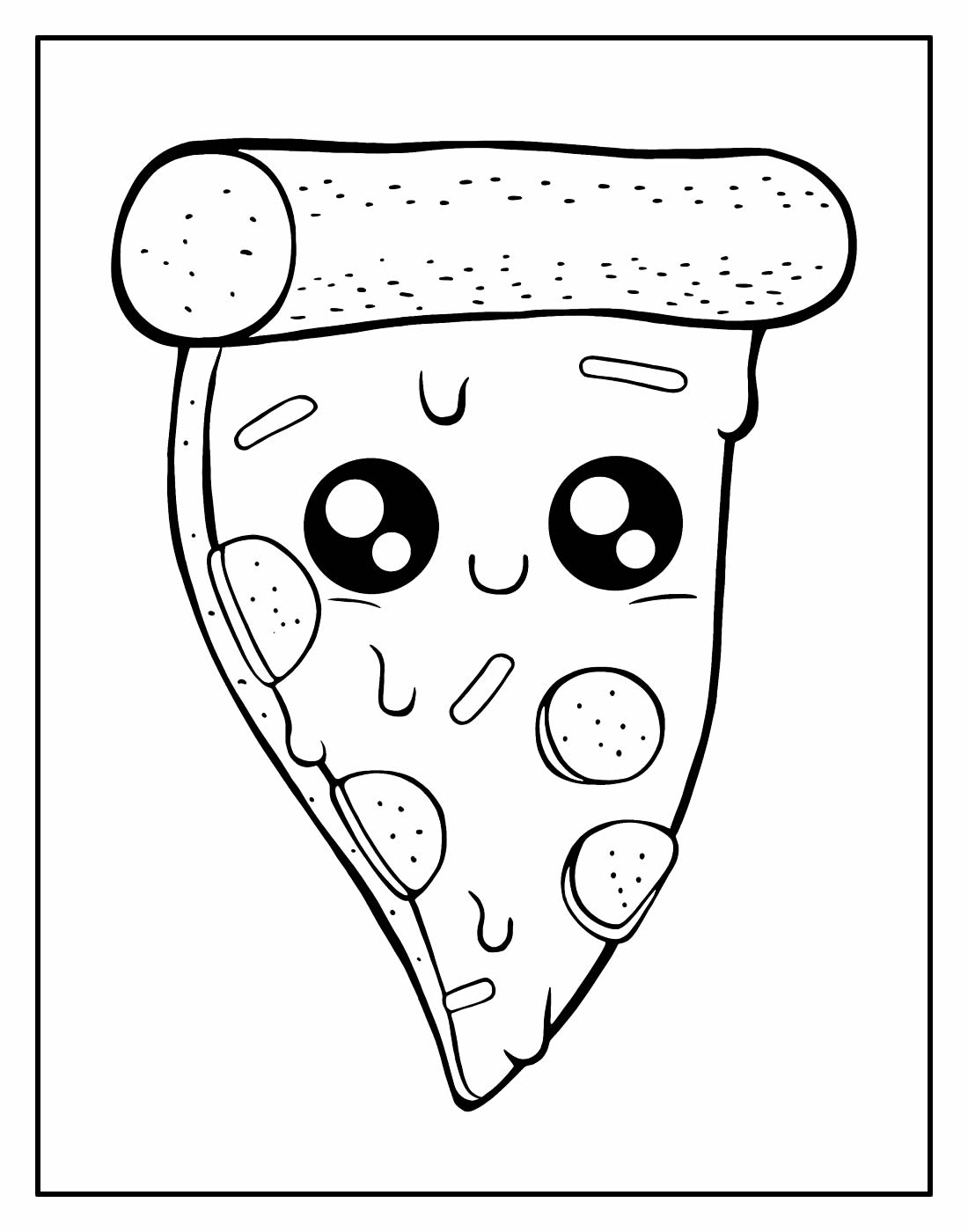 Página para colorir Pizza