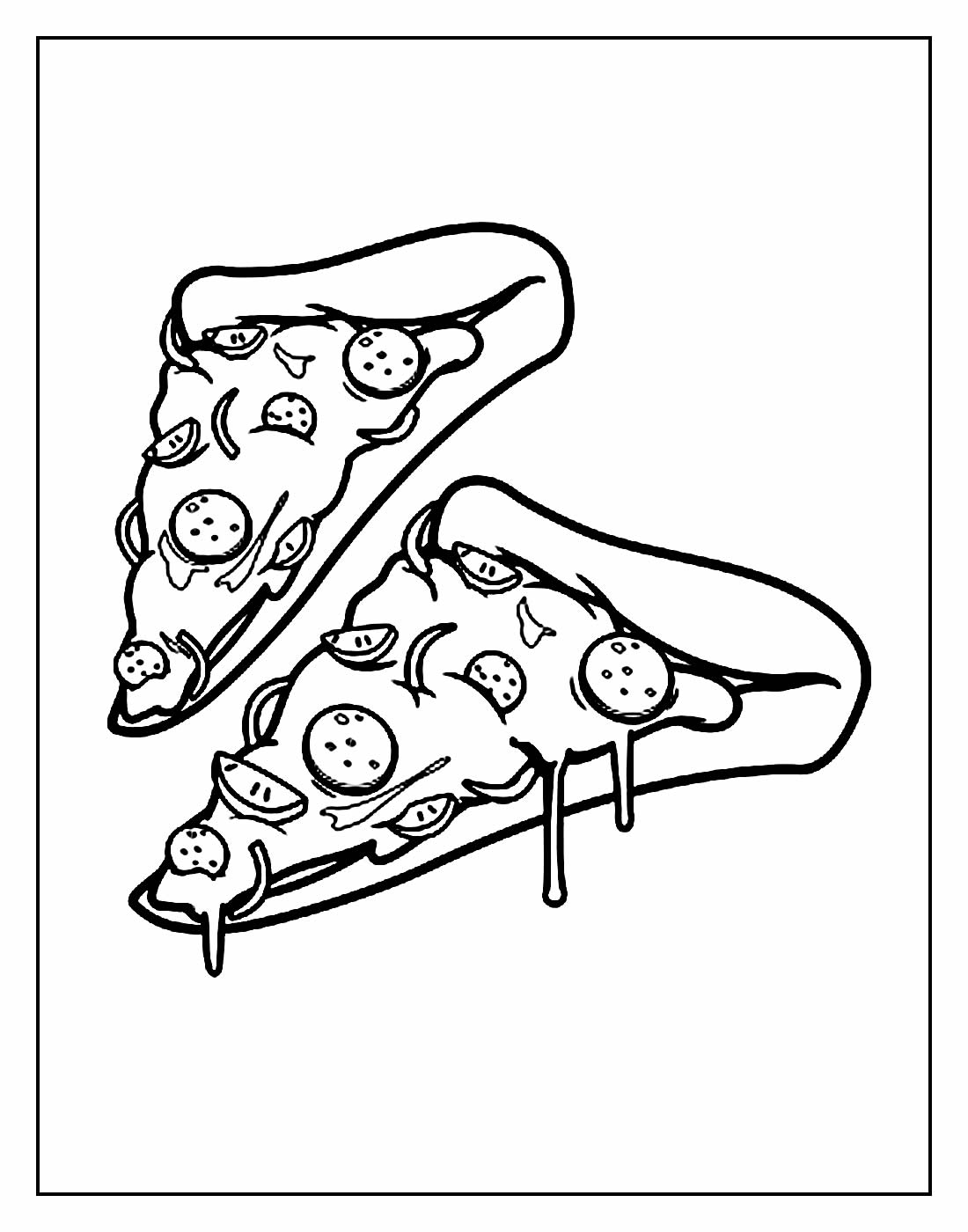 Desenho para colorir Pizza