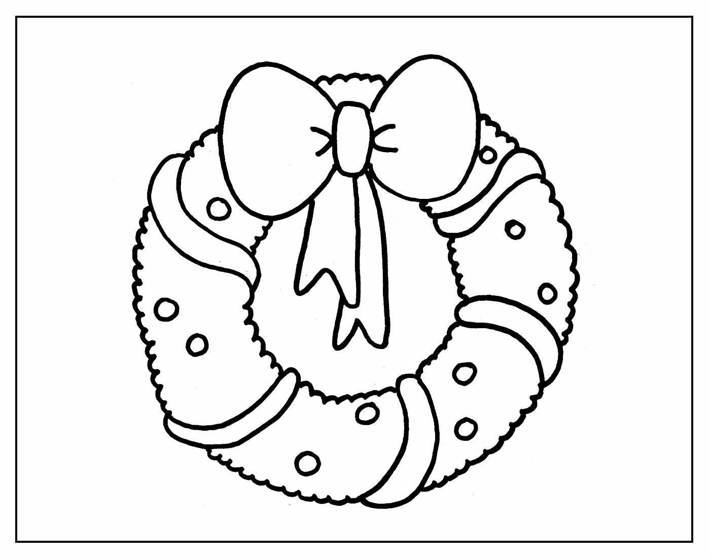 Desenho de Guirlanda de Natal para colorir