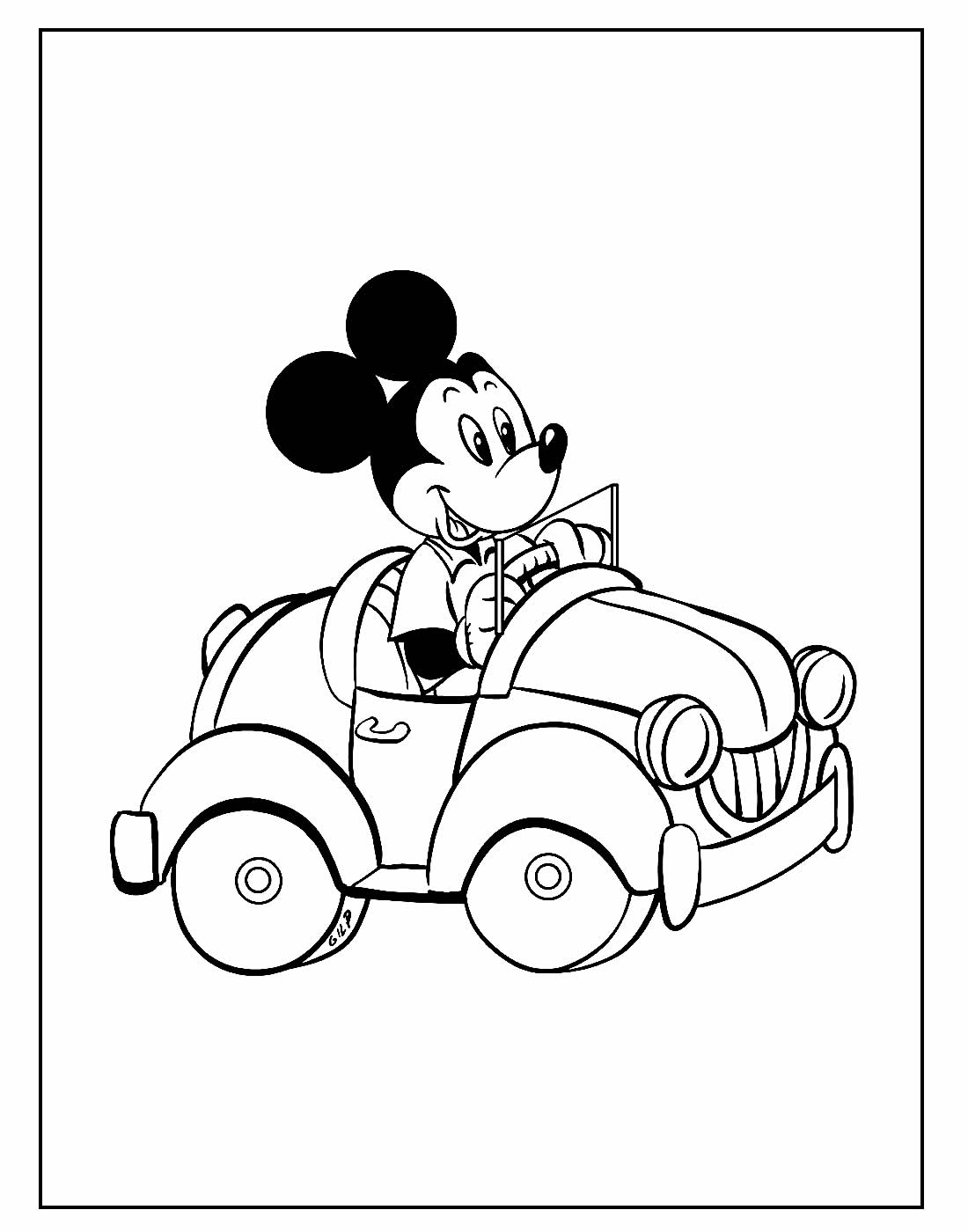 Desenho para colorir Mickey