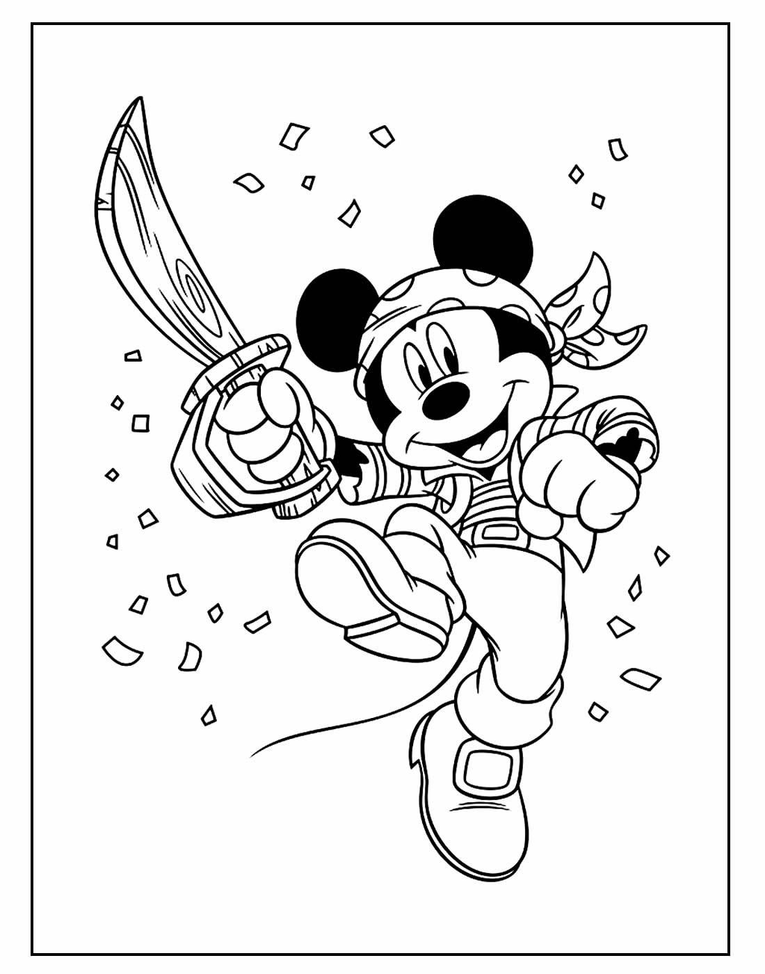 Página para colorir Mickey