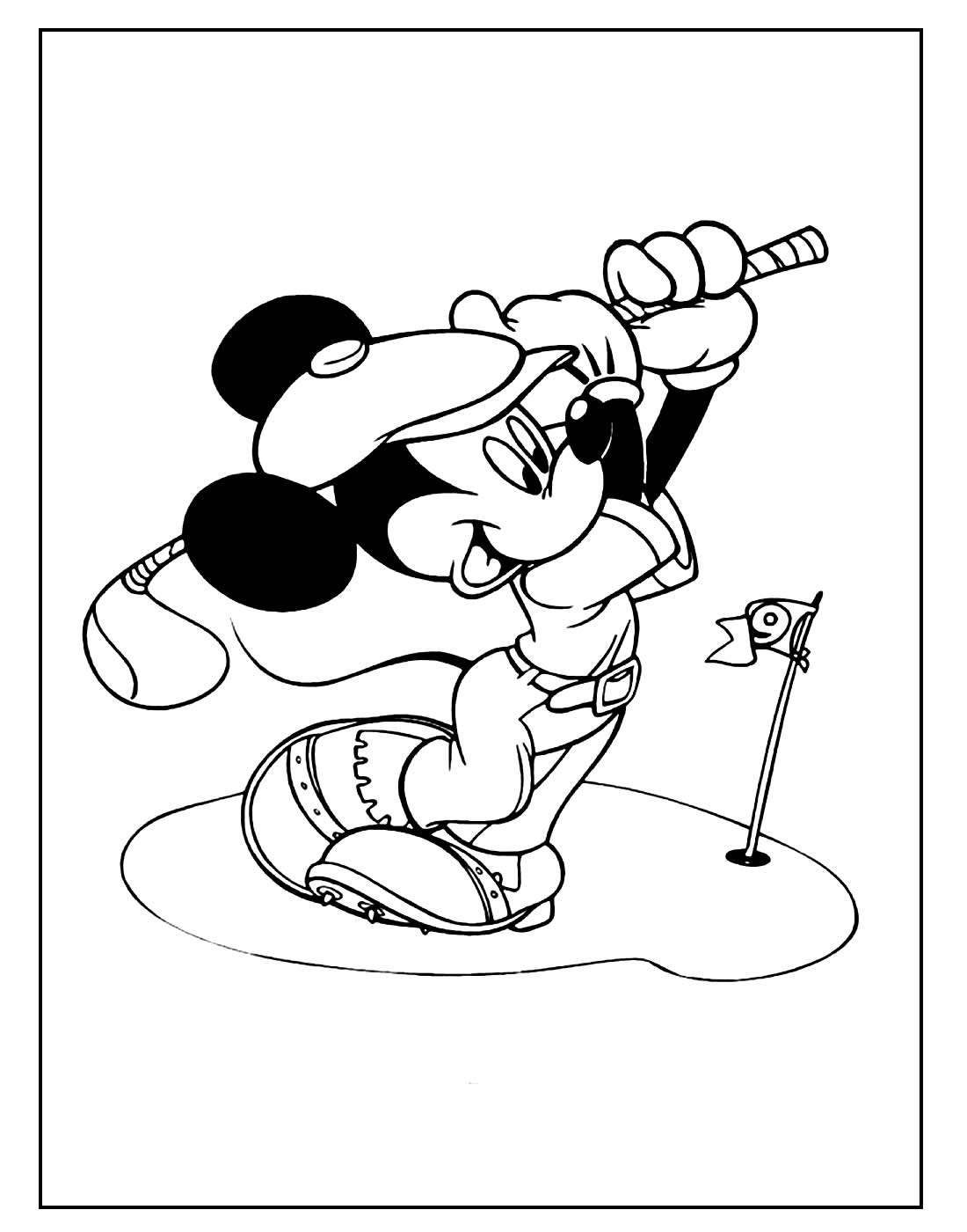 Página para colorir de Mickey